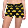 Taco Pattern Print Design TC06 Yoga Shorts