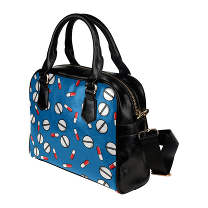 Pill Pattern Print Design A05 Shoulder Handbag