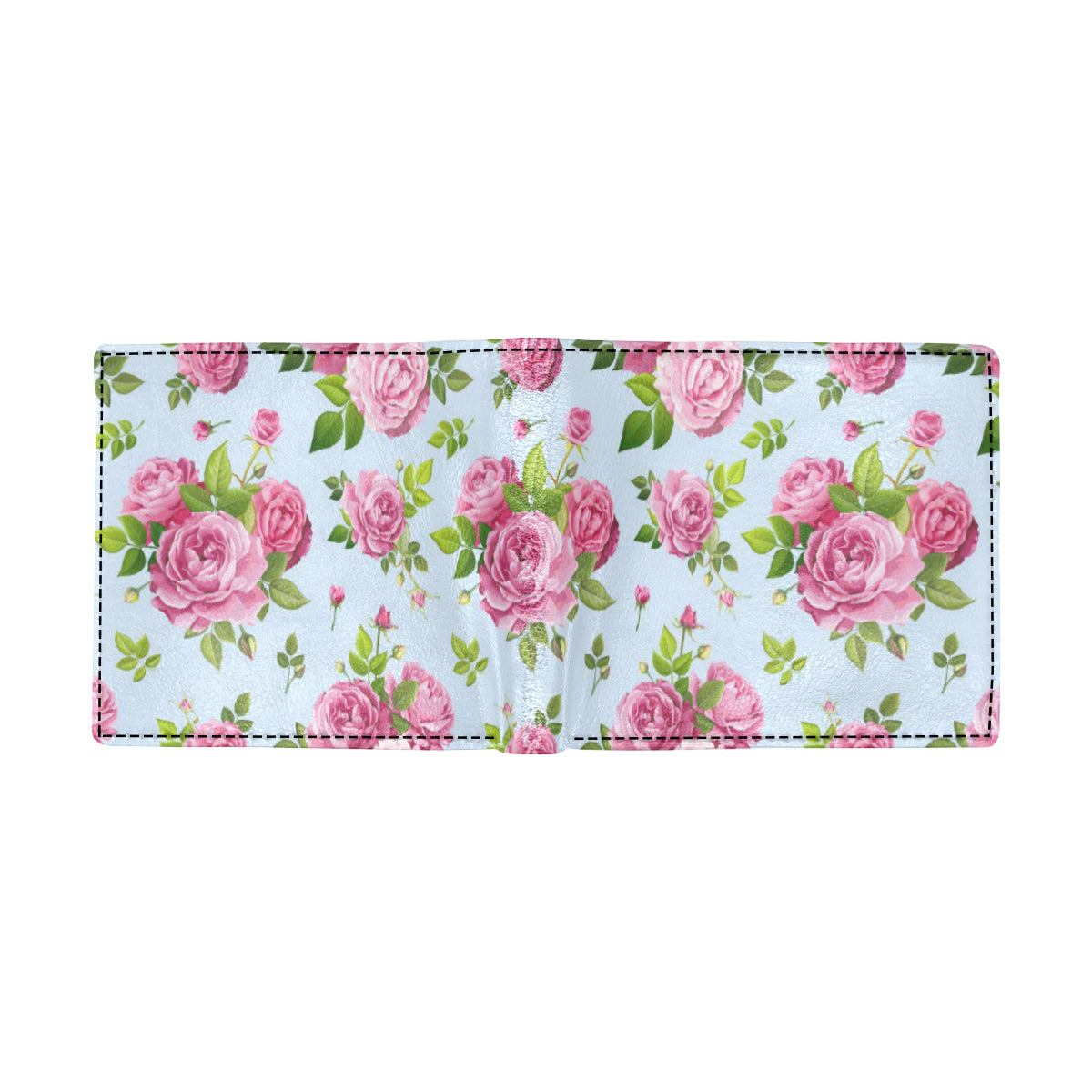 Rose Pink Pattern Print Design RO08 Men's ID Card Wallet
