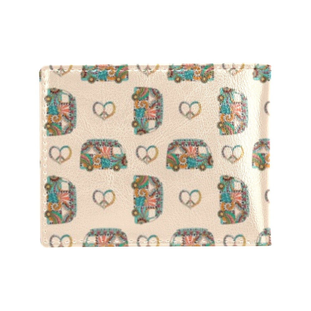 Hippie Van Peace Print Design LKS303 Men's ID Card Wallet