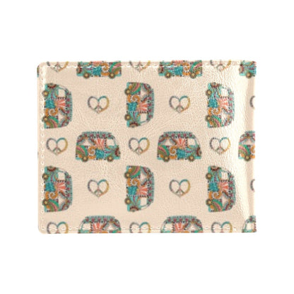 Hippie Van Peace Print Design LKS303 Men's ID Card Wallet