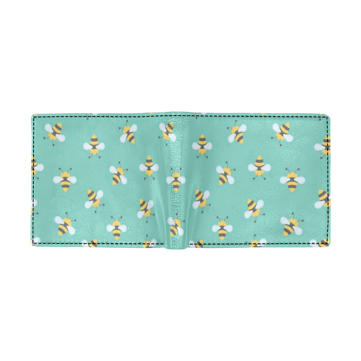 Bee Pattern Print Design 01 Men's ID Card Wallet