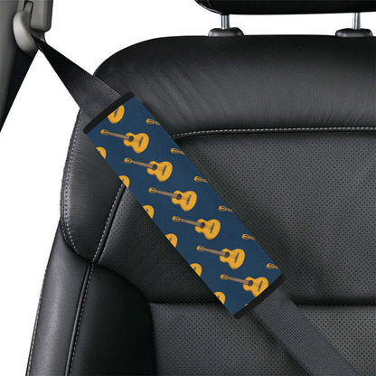 Acoustic Guitar Pattern Print Design 04 Car Seat Belt Cover
