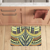 Polynesian Tattoo Print Kitchen Mat