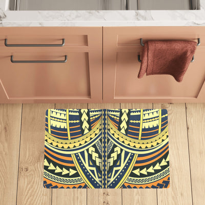 Polynesian Tattoo Print Kitchen Mat