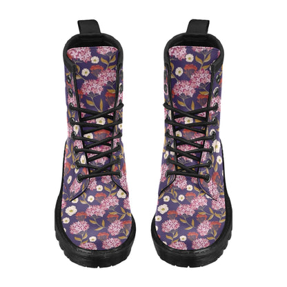 Hydrangea Pattern Print Design HD010 Women's Boots