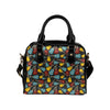 Acoustic Guitar Pattern Print Design 01 Shoulder Handbag