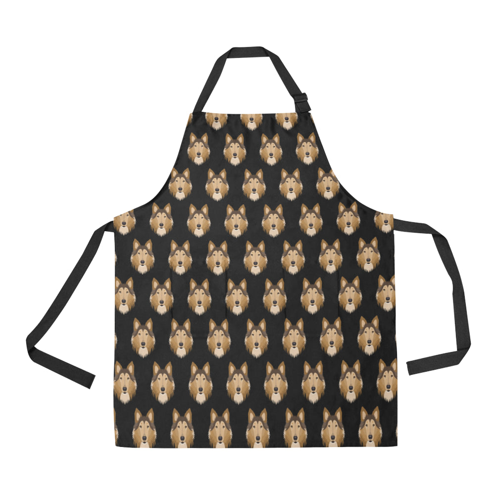 Collies Pattern Print Design 01 Apron with Pocket