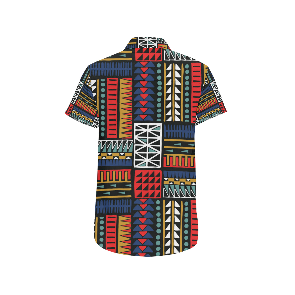 Kente Pattern Print Design 02 Men's Short Sleeve Button Up Shirt