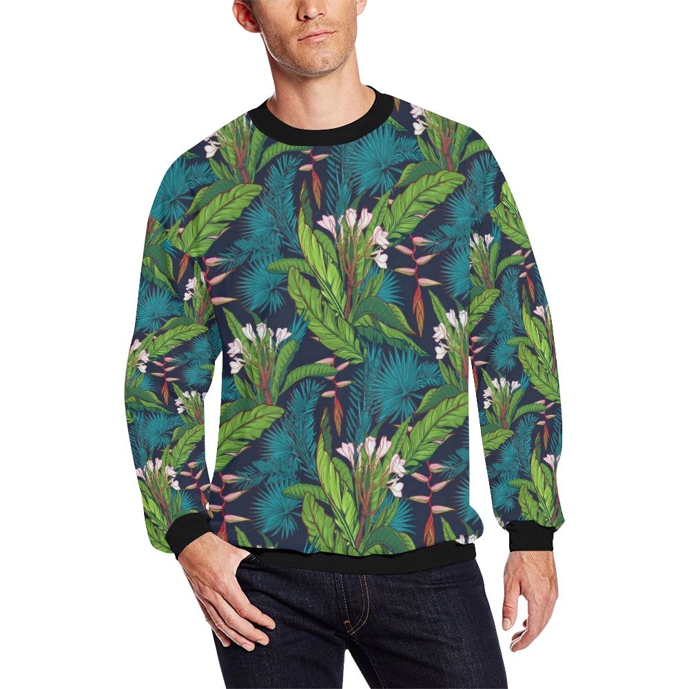 Rainforest Pattern Print Design RF01 Men Long Sleeve Sweatshirt