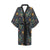 Owl Boho Style Pattern Print Design A04 Women's Short Kimono