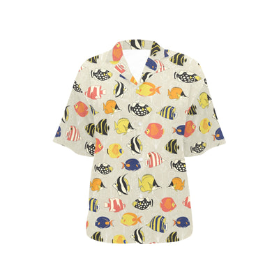 Angelfish Print Design LKS401 Women's Hawaiian Shirt