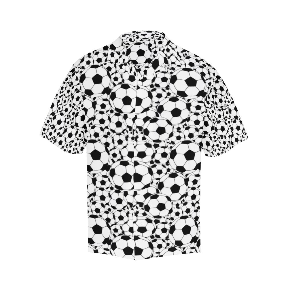 Soccer Ball Print Design LKS301 Men's Hawaiian Shirt