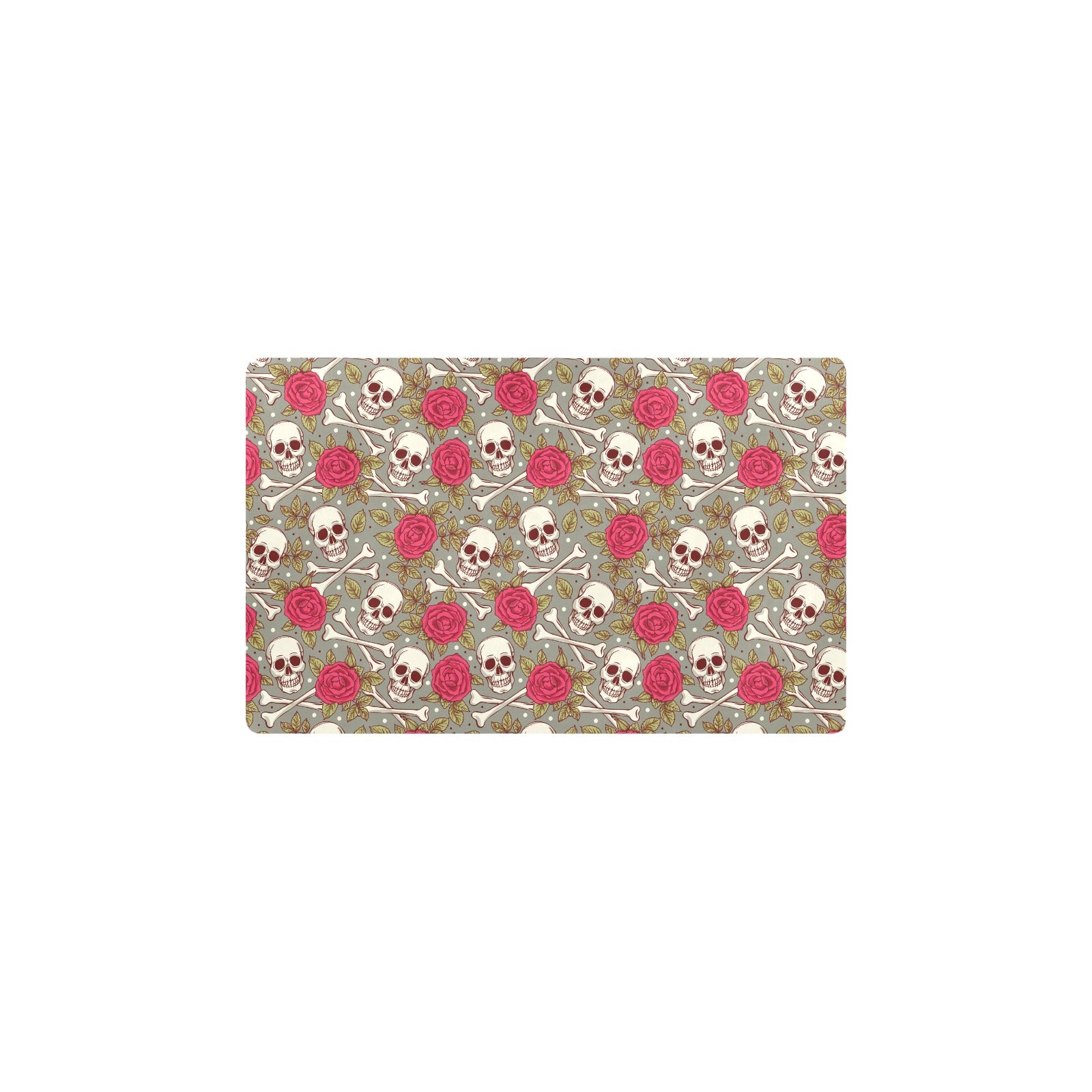 Skull Bone Rose Print Design LKS303 Kitchen Mat