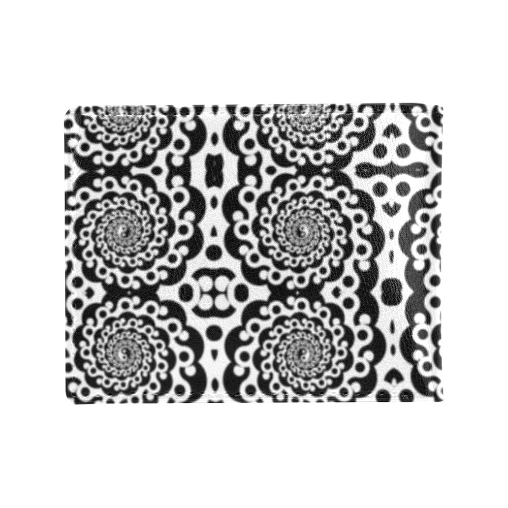 Yin Yang Spiral Design Print Men's ID Card Wallet JorJune