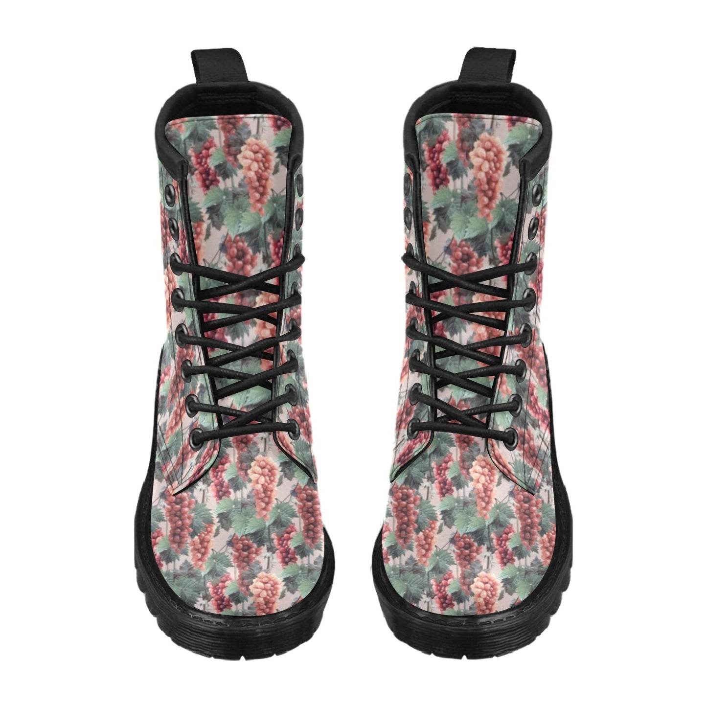 Grape Pattern Print Design GP01 Women's Boots