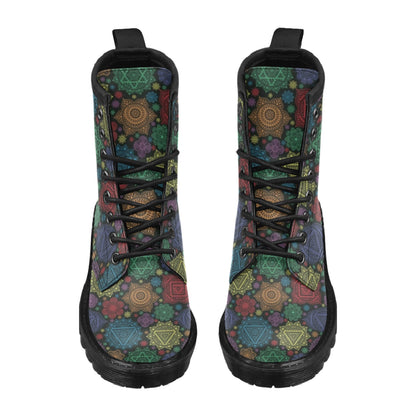 Chakra Mandala Print Pattern Women's Boots