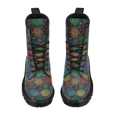 Chakra Mandala Print Pattern Women's Boots