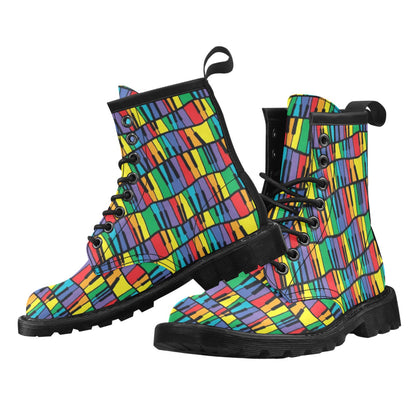 Piano Print Design LKS402 Women's Boots