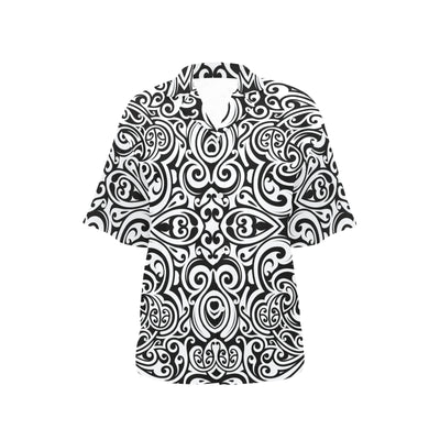 Polynesian Tattoo Pattern Women's Hawaiian Shirt