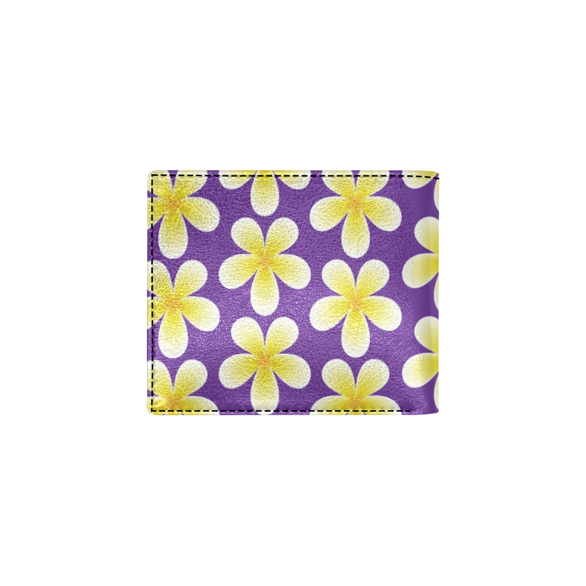 Yellow Plumeria Pattern Print Design PM05 Men's ID Card Wallet