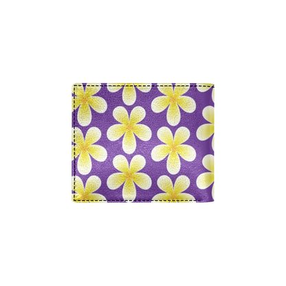 Yellow Plumeria Pattern Print Design PM05 Men's ID Card Wallet