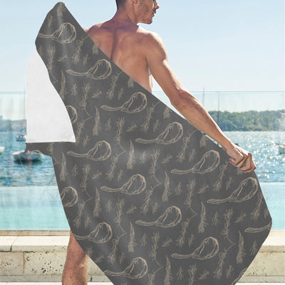 Steak Print Design LKS302 Beach Towel 32" x 71"