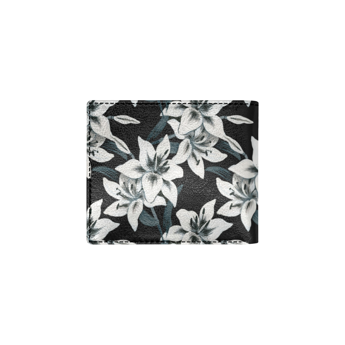 Lily Pattern Print Design 03 Men's ID Card Wallet
