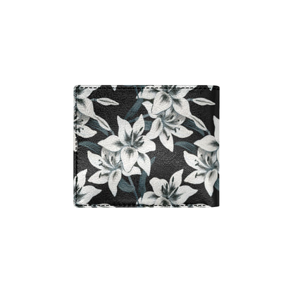 Lily Pattern Print Design 03 Men's ID Card Wallet