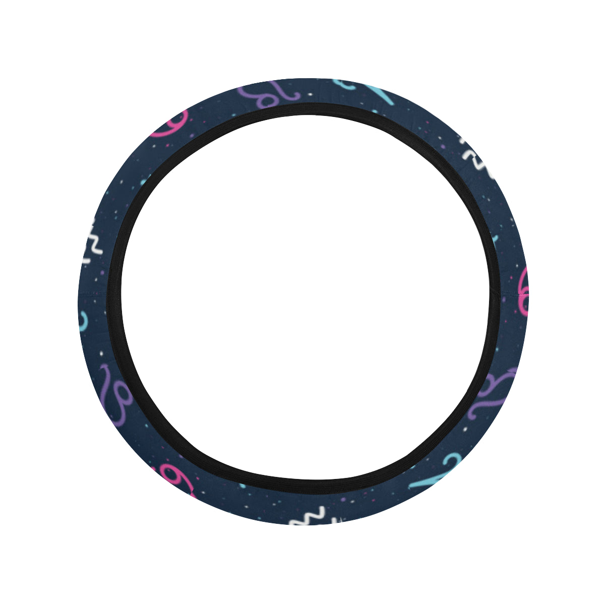 Constellation Pattern Print Design 04 Steering Wheel Cover with Elastic Edge