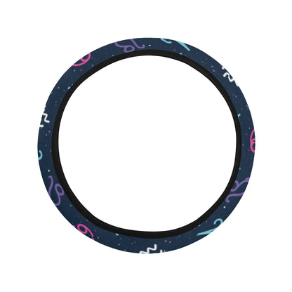 Constellation Pattern Print Design 04 Steering Wheel Cover with Elastic Edge