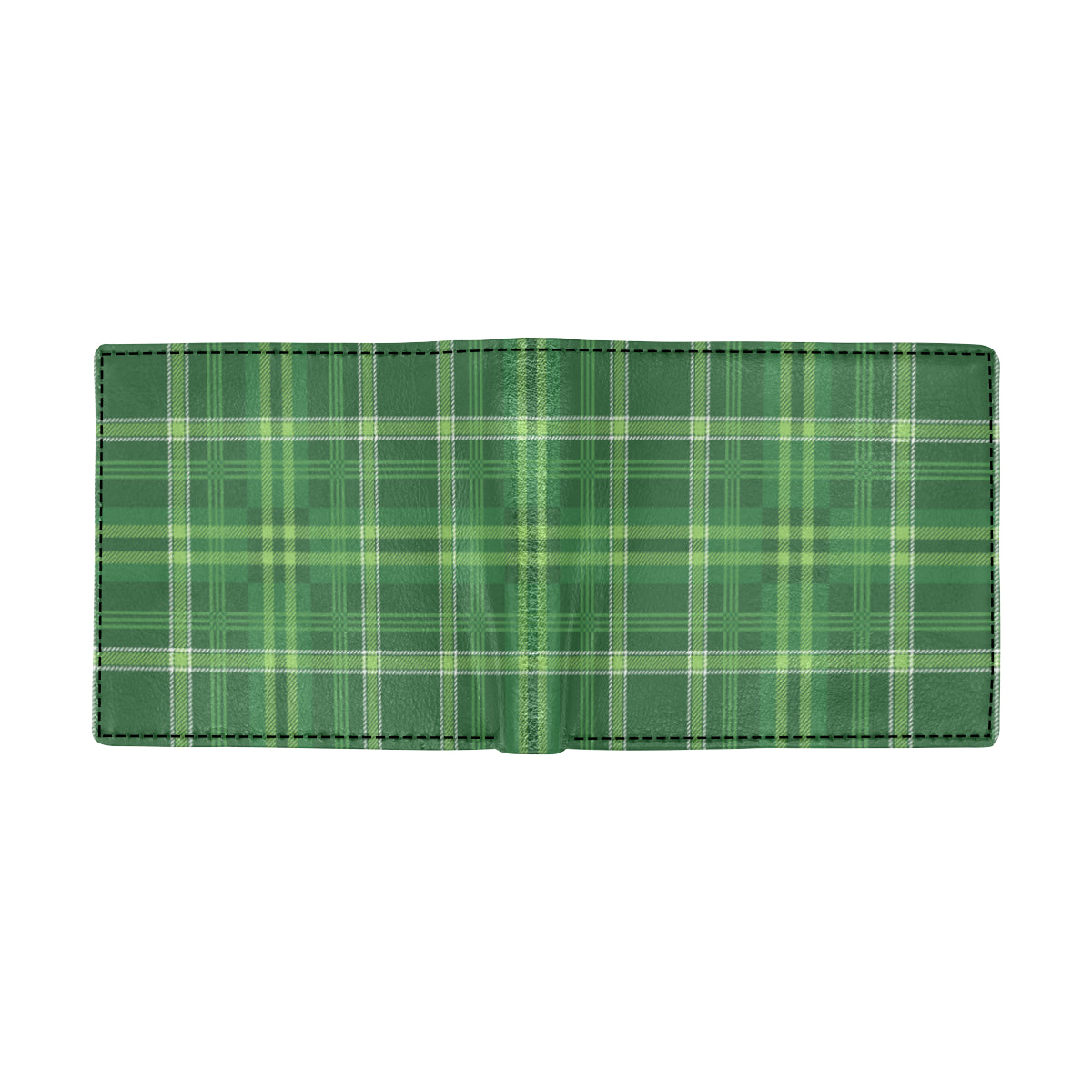 Irish Plaid Pattern Print Design 02 Men's ID Card Wallet