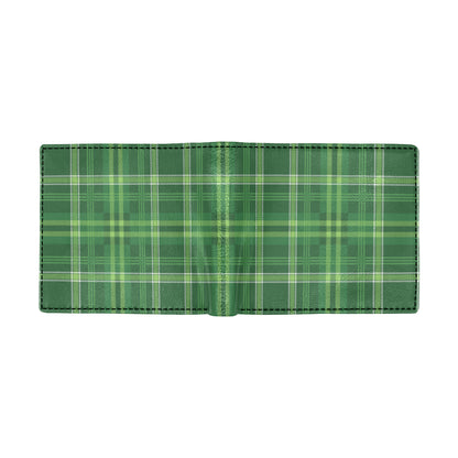 Irish Plaid Pattern Print Design 02 Men's ID Card Wallet