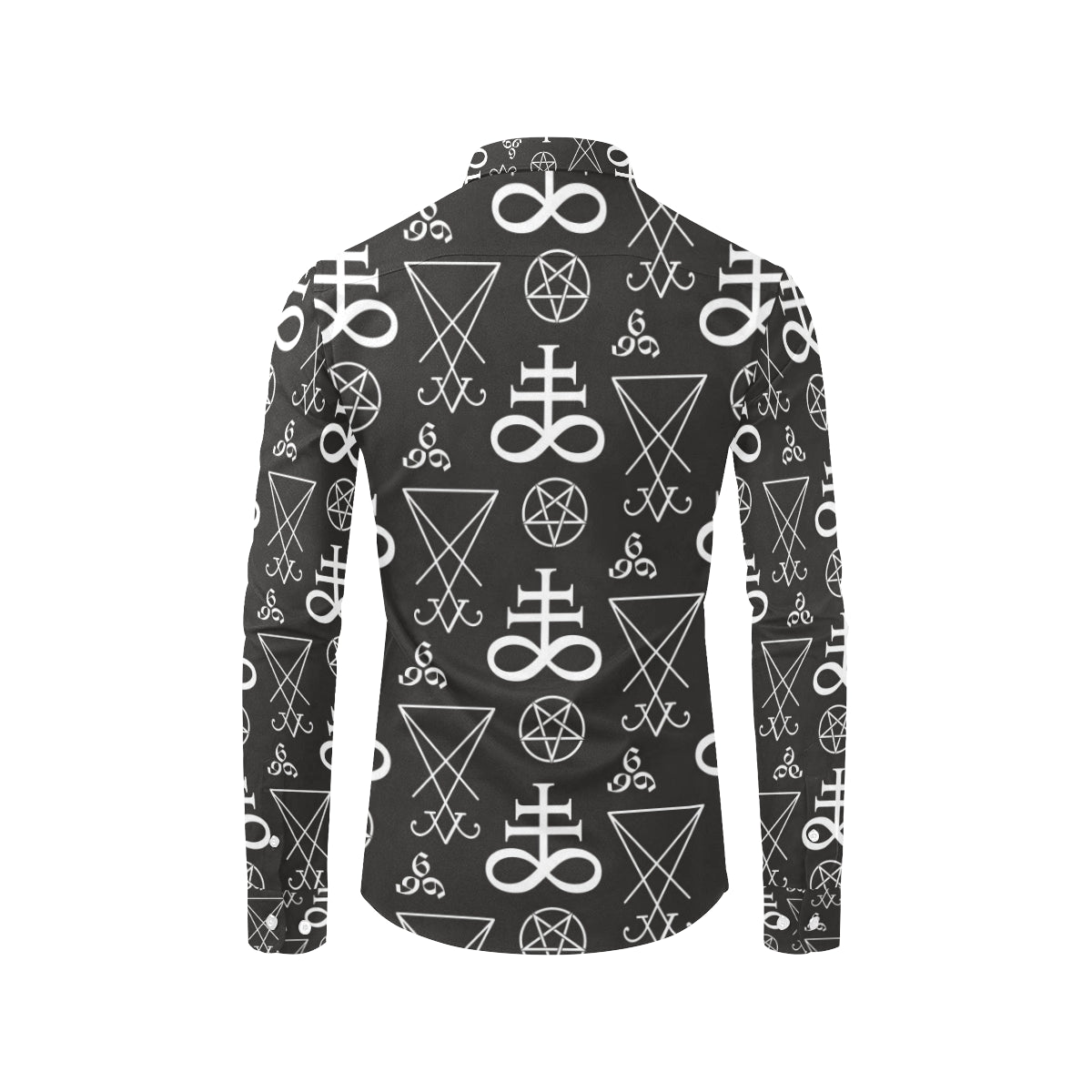 Pentagram Pattern Print Design A04 Men's Long Sleeve Shirt