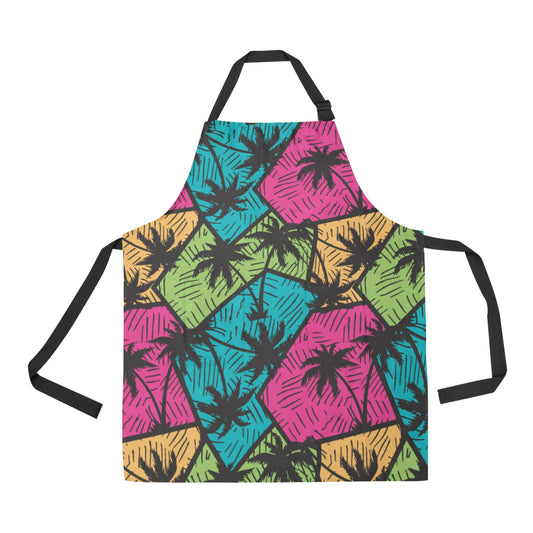 Palm Tree Pattern Print Design PT09 Apron with Pocket