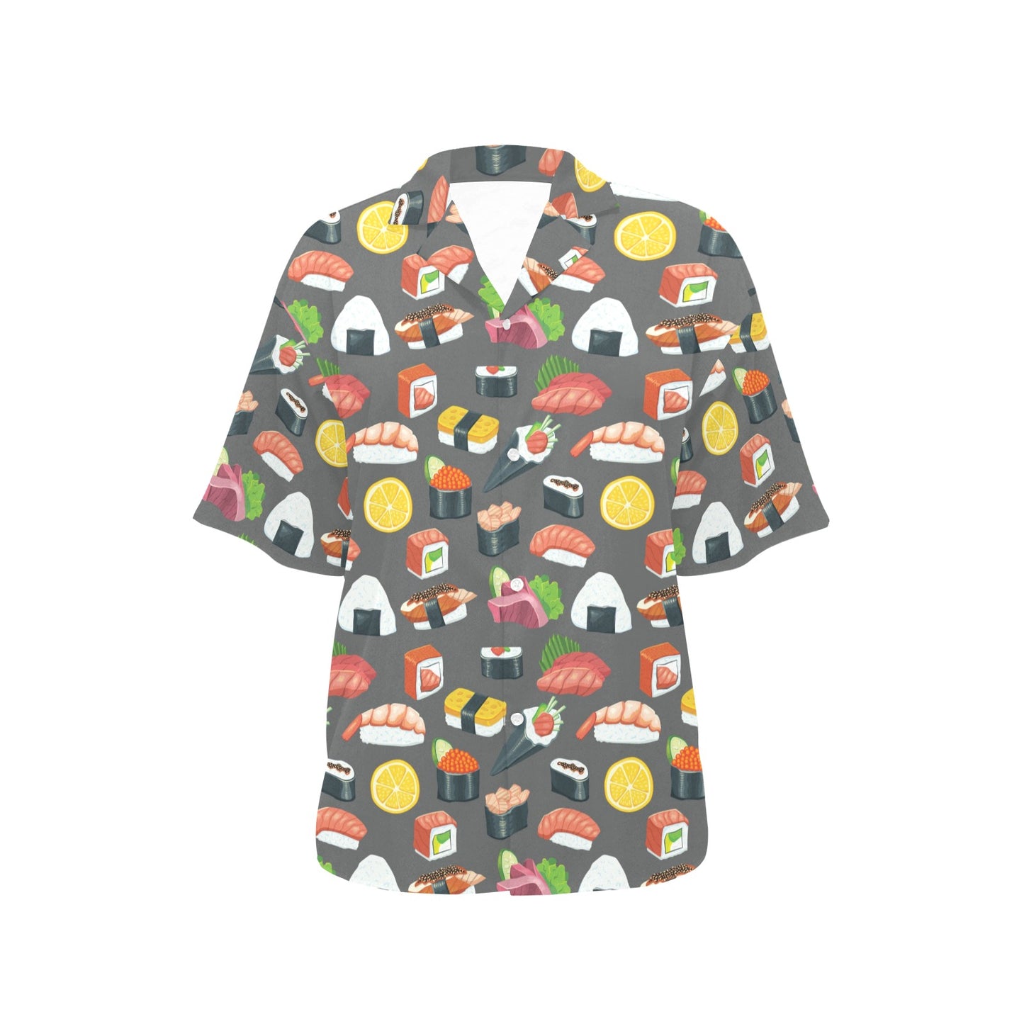 Sushi Print Design LKS302 Women's Hawaiian Shirt
