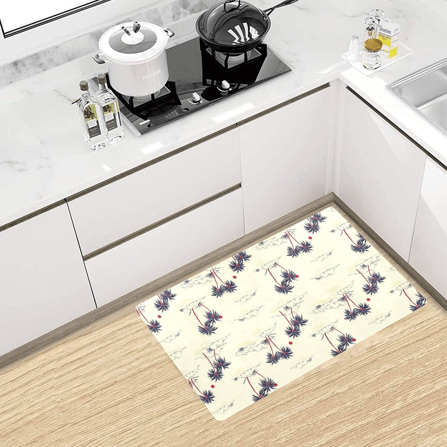 Palm Tree Pattern Print Design PT08 Kitchen Mat