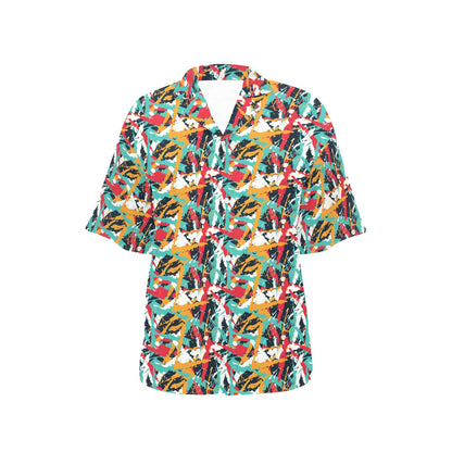 Splatter Print Design LKS304 Women's Hawaiian Shirt