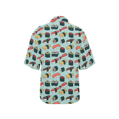 Sushi Pattern Design Women's Hawaiian Shirt