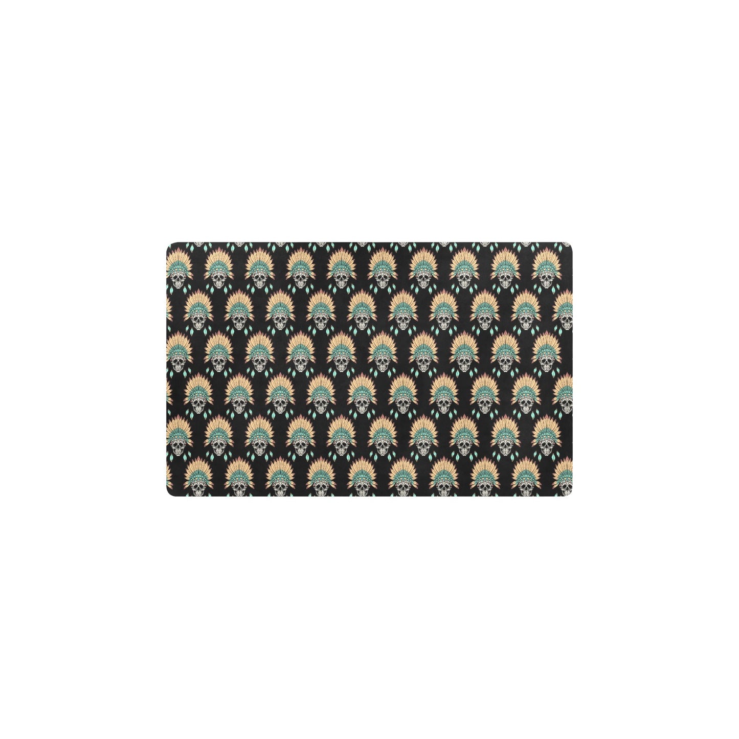 American indian Skull Pattern Kitchen Mat