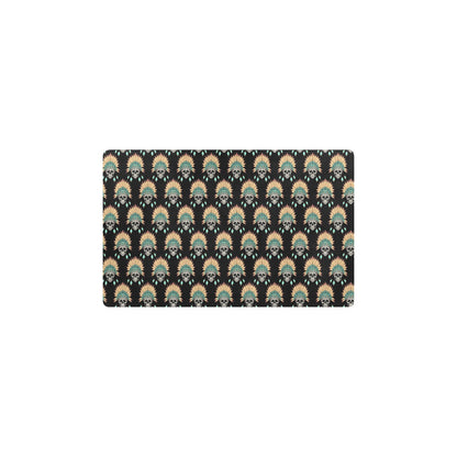 American indian Skull Pattern Kitchen Mat