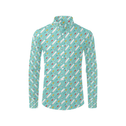 Phlebotomist Medical Print Men's Long Sleeve Shirt