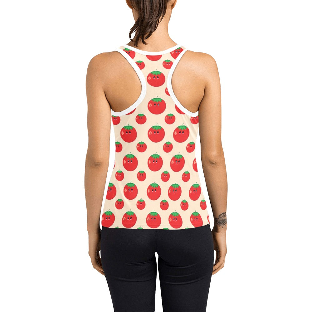 Tomato Print Design LKS308 Women's Racerback Tank Top