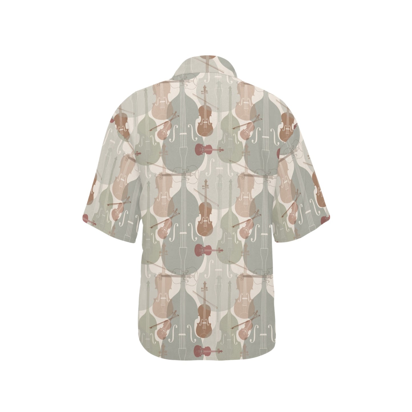 Violin Pattern Print Design 01 Women's Hawaiian Shirt
