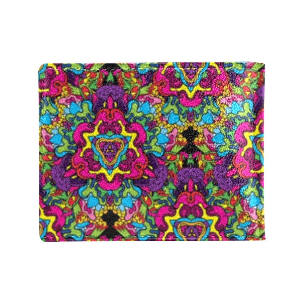 Trippy Print Design LKS303 Men's ID Card Wallet