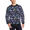 Lavender Dragonfly Pattern Print Design LV03 Men Long Sleeve Sweatshirt