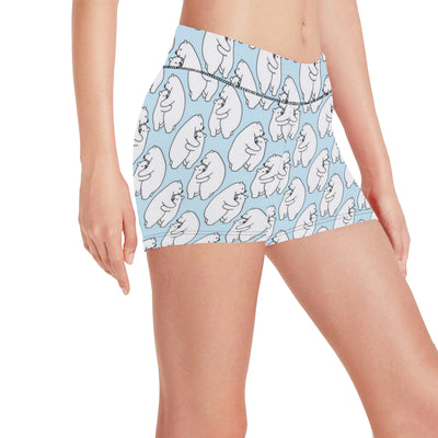 Polar Bear Pattern Print Design PB08 Yoga Shorts