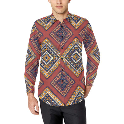 Native Pattern Print Design A06 Men's Long Sleeve Shirt