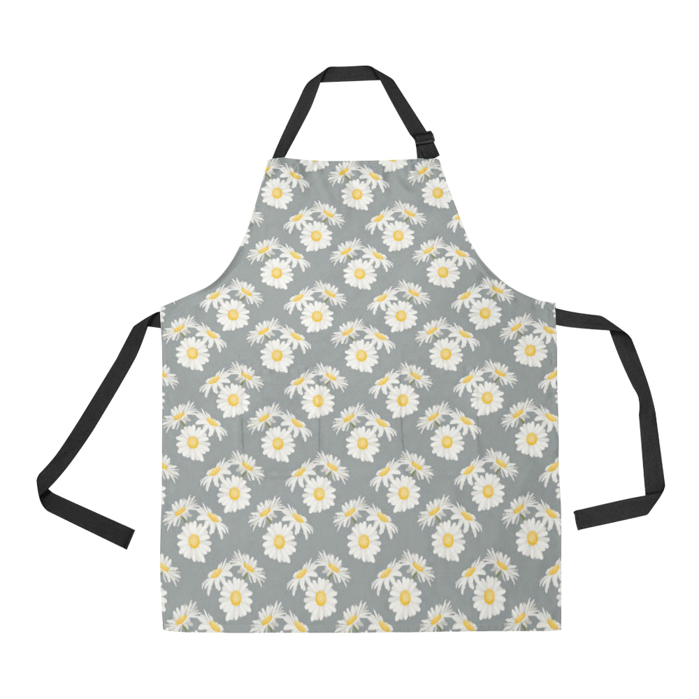 Daisy Pattern Print Design DS09 Apron with Pocket