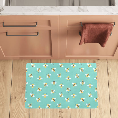 Bee Pattern Print Design 01 Kitchen Mat